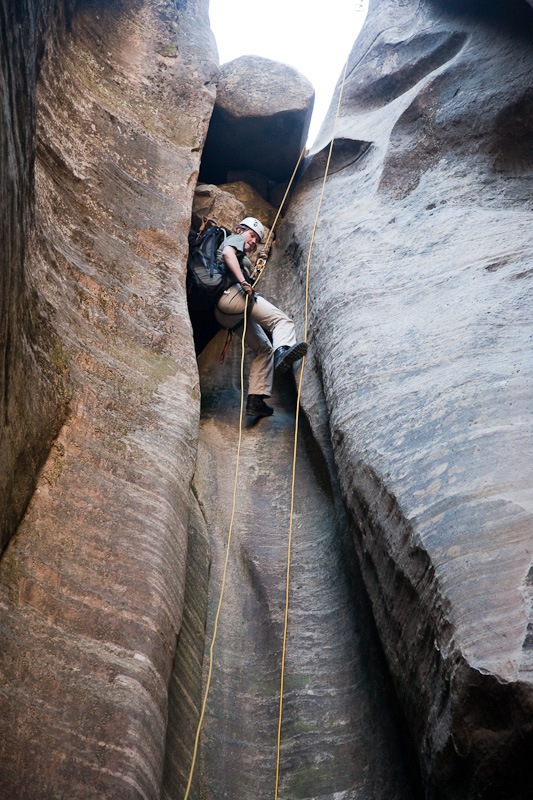 Help Questions about tworope rappelling technique